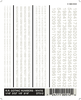Dry Transfer Alphabet & Number Sets -- Railroad Gothic Type Face - Numbers Only (white)