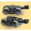 Die-Cast Metal Sprung Trucks with Rotating Bearing Caps
