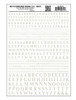 Dry Transfer Alphabet & Numbers - Condensed Railroad Roman -- White