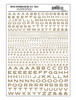 Dry Transfer Alphabet & Numbers - Extended Railroad Gothic -- Gold