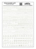 Dry Transfer Alphabet & Numbers - 45-Degree USA Gothic (Military Style) -- White
