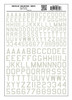 Dry Transfer Alphabet & Numbers - 45 Degree USA Gothic (Military; 3/8 & 1/2&quot;) -- White