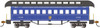 Old-Time Wood Coach with Round-End Clerestory Roof - Ready to Run -- Baltimore & Ohio (Royal Blue Scheme, blue, black)