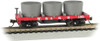 Old-Time Wood Tank Car with 3 Tanks - Ready to Run -- Western & Atlantic 138 (red)