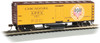 Track Cleaning 40' Wood Reefer with Removable Dry Pad - Ready to Run -- Agar Packing Co. 401 (yellow, red, white)