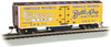 Track Cleaning 40' Wood Reefer with Removable Dry Pad - Ready to Run -- Evansville Packing Co. 63 (yellow, Boxcar Red, white, bl