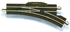 Turnout w/Steel Rail Track & Black Roadbed - E-Z Track(R) -- Right Hand Remote