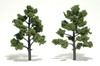 Ready-Made &quot;Realistic Trees&quot; - Deciduous - 5 to 6&quot;  12.7 to 15.2cm pkg(2) -- Light Green
