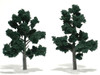 Ready-Made &quot;Realistic Trees&quot; - Deciduous - 5 to 6&quot;  12.7 to 15.2cm pkg(2) -- Dark Green