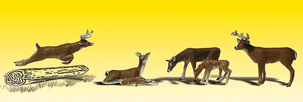 Scenic Accents(R) Animal Figures -- White-Tail Deer pkg(6)