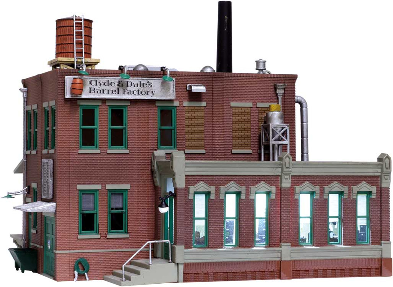 Clyde & Dale's Barrel Factory - Built-&-Ready Landmark Structures(R) -- Assembled - 6-5/8 x 5-11/16&quot;  16.8 x 14.4cm