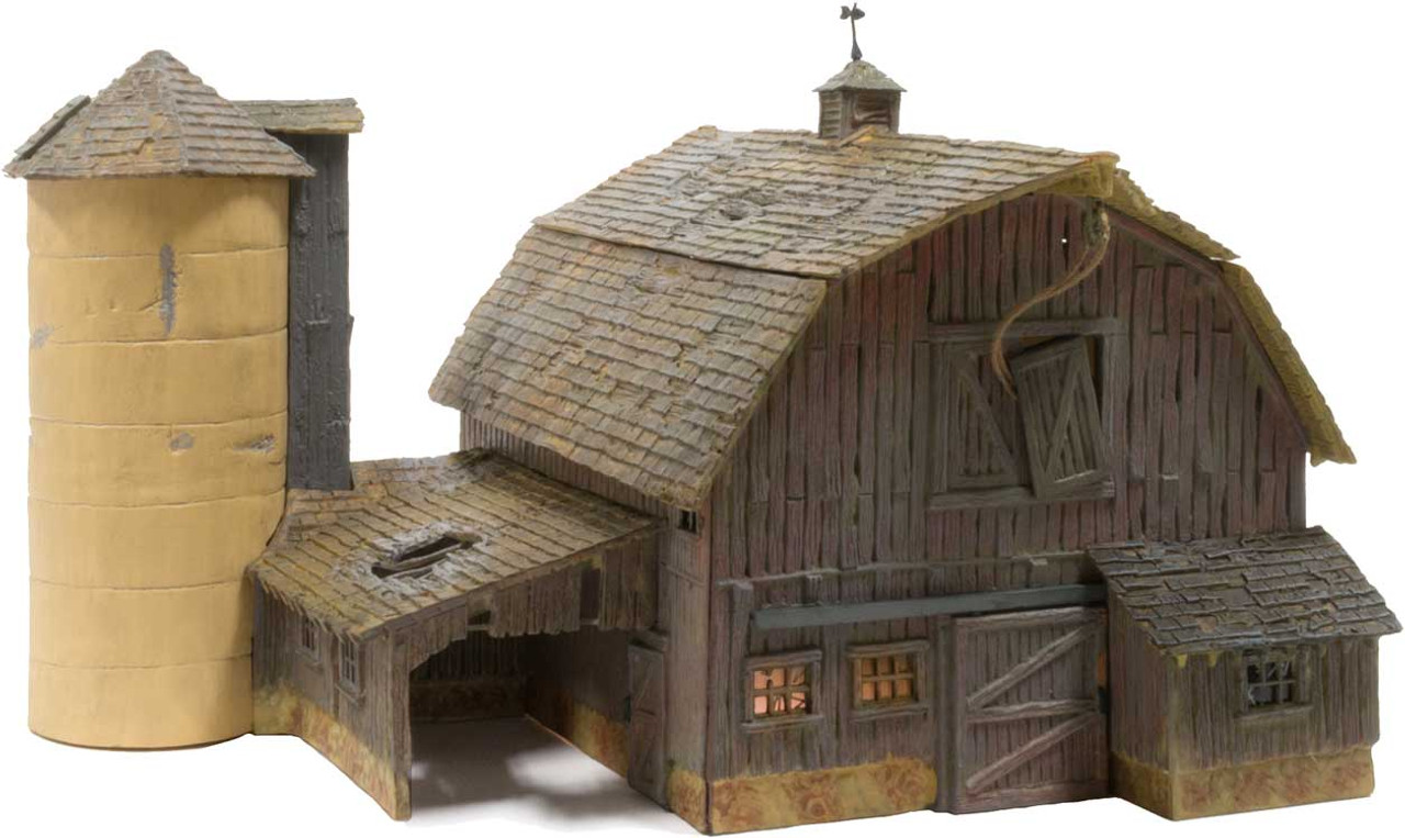 Old Weathered Barn - Built-&-Ready Landmark Structures(R) -- Assembled - 7-13/16 x 5-11/16&quot;  19.8 x 14.4cm