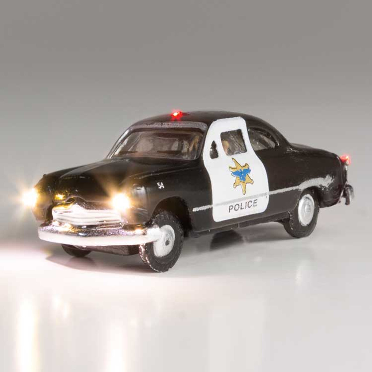 Just Plug(R) Lighted Vehicle -- Police Car (black, white)