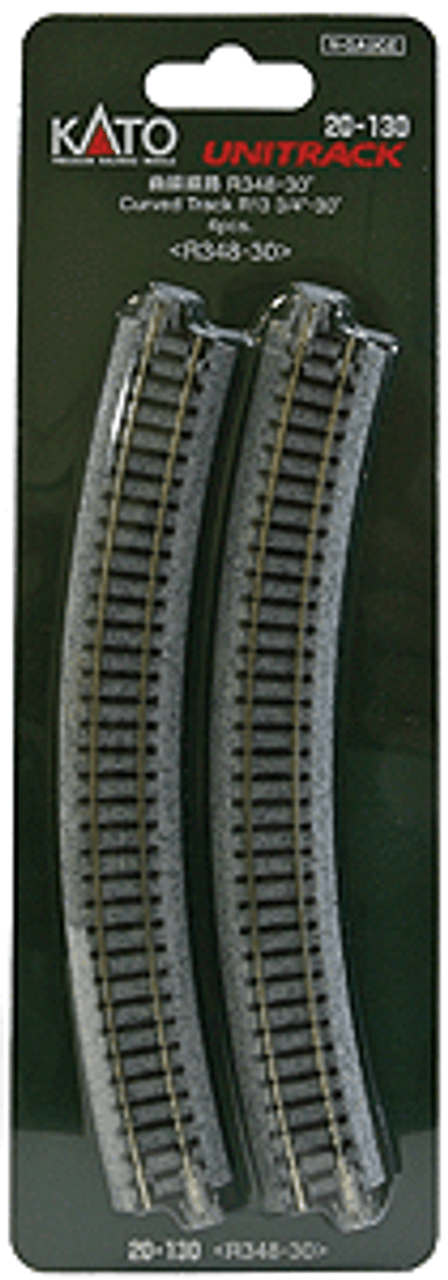 Curved Roadbed Track Section - Unitrack -- 30-Degree, 13-3/4&quot;  348mm Radius pkg(4)