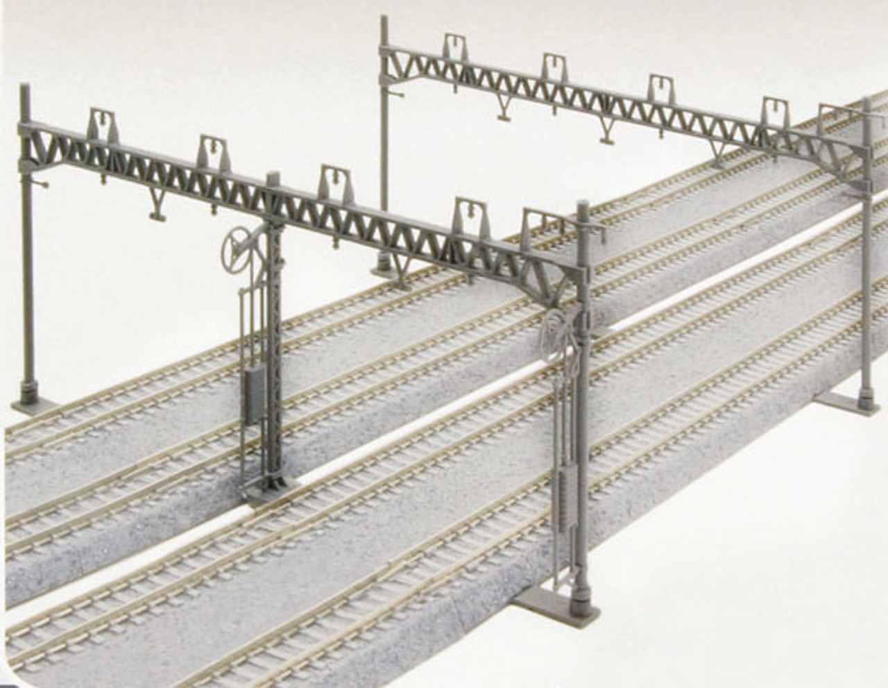 Four Track Catenary Poles -- Straight pkg(10)