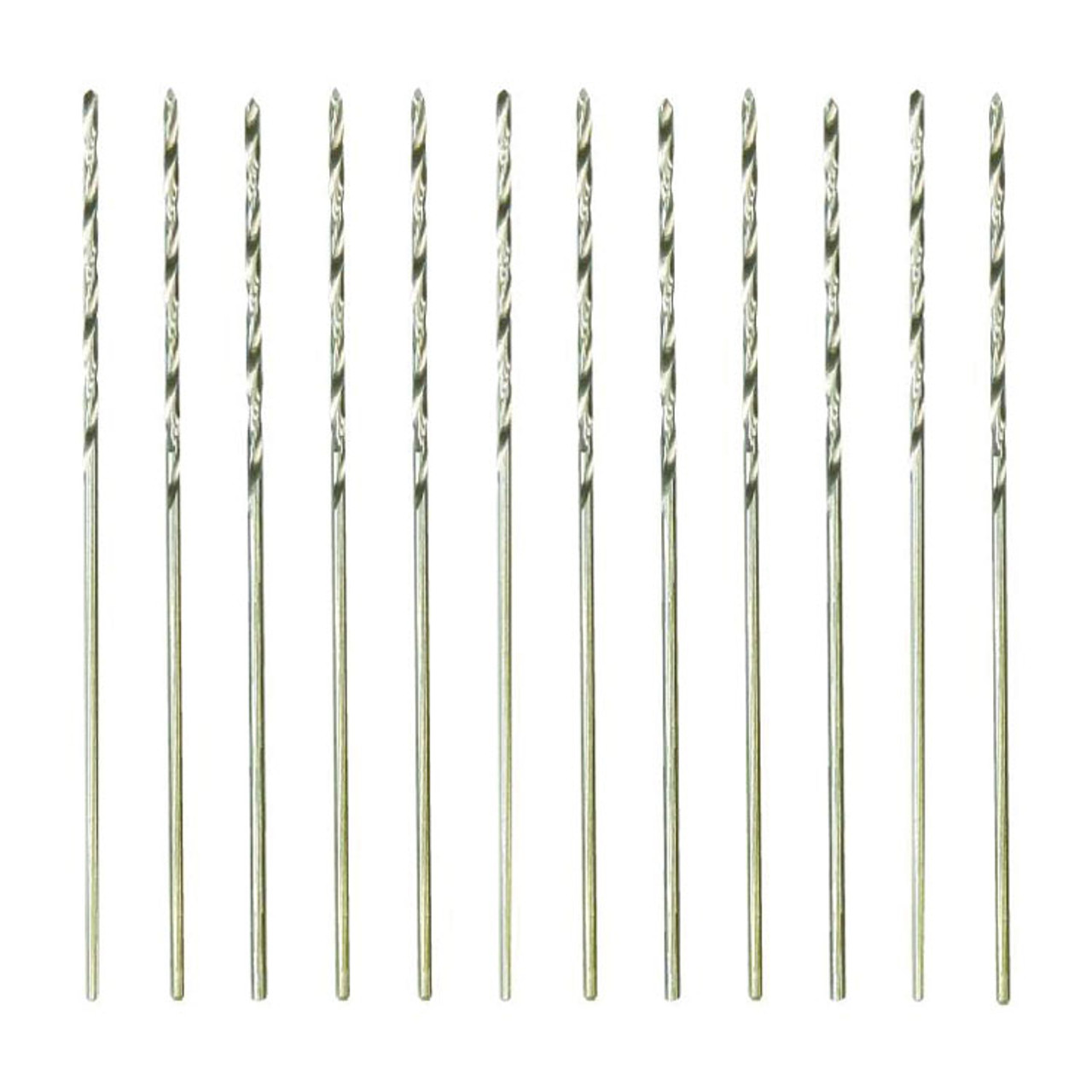 Fine High-Speed Twist Drill Bit - pkg(12) in Tube, Carded -- #61