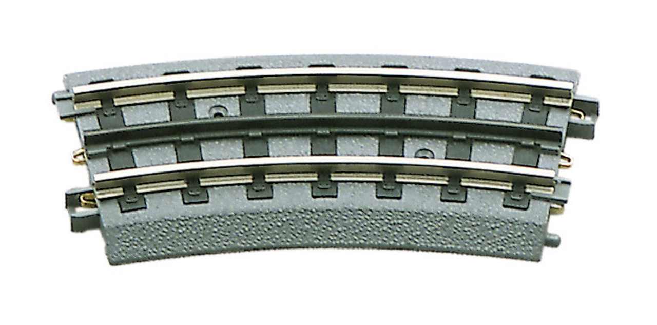 Real Trax Snap Together Track w/Nickel Silver Rails -- O-42 Half Curv Section 25/