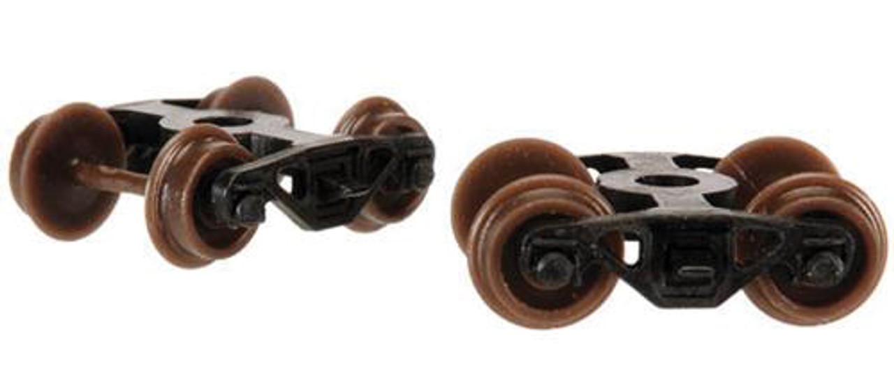 Roller Bearing Caboose Trucks -- 1 Pair (No Couplers)