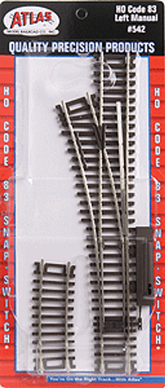Code 83 Snap-Switch(R) Manual Turnout -- 18&quot; Radius, Left Hand