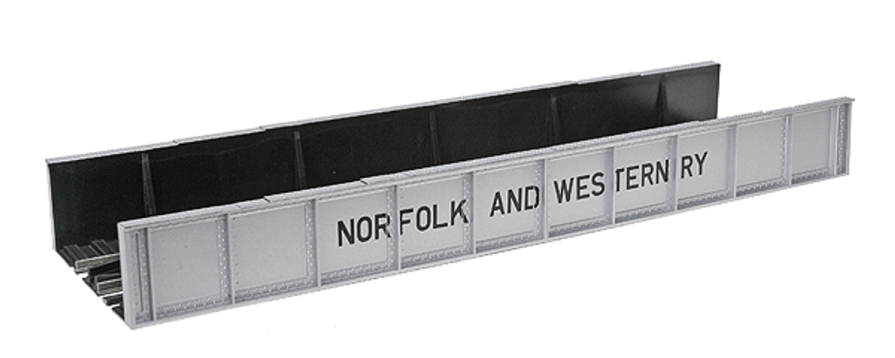 Decorated Plate Girder Bridge w/Code 100 Track -- Norfolk & Western (silver)