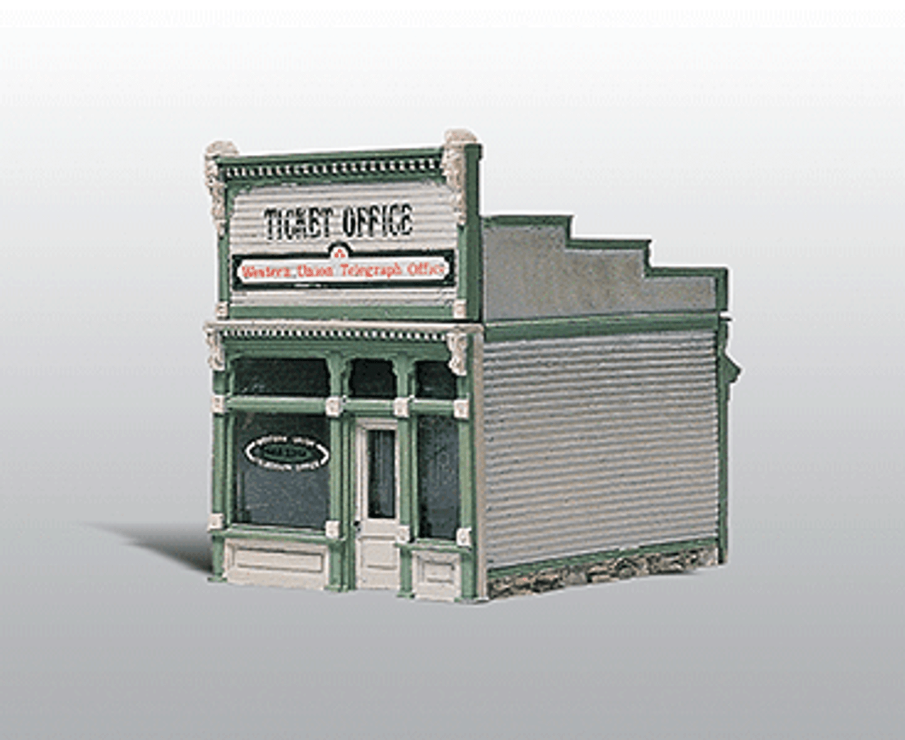 Scenic Details(R) -- Ticket Office - Kit (Unpainted Metal)  2-1/4 x 2-1/2&quot;  5.7 x 6.4cm