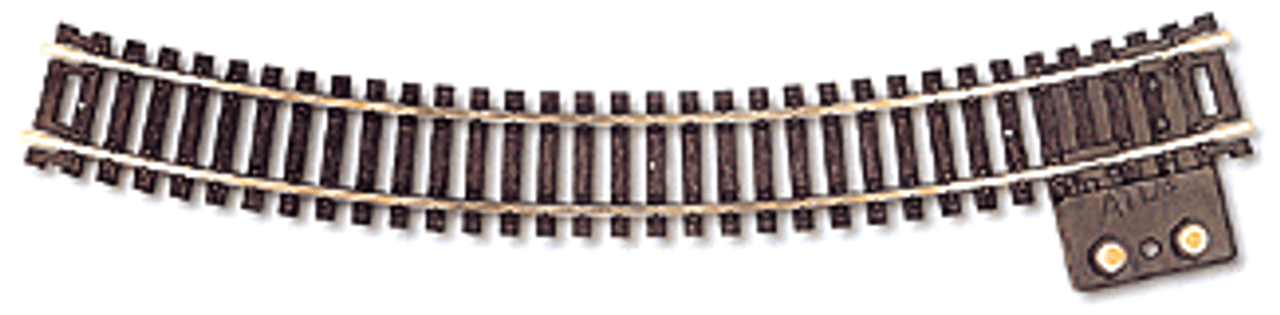 Terminal Section Snap-Track(R), Nickel-Silver Rail -- 18" Radius Curved, Black Ties Terminal Section Snap-Track(R), Nickel-Silver Rail -- 18" Radius Curved, Black Ties