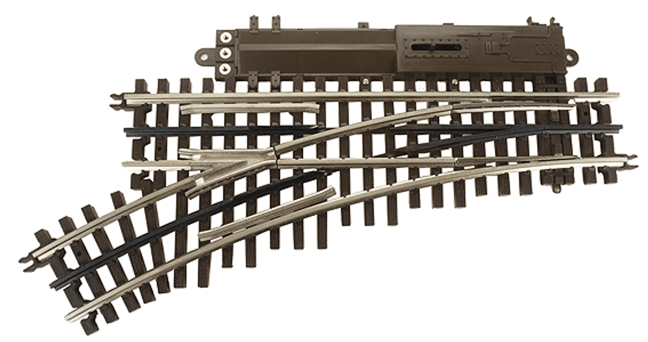 21st Century Track System(TM) Nickel Silver Rail w/Brown Ties - 3-Rail -- O-45 Switch Left Hand