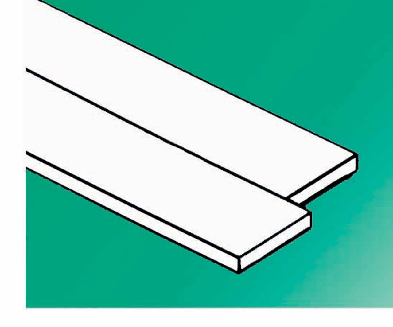 Styrene Strip .010&quot; Thick - 14&quot; Long; pkg(10) -- x .250&quot;