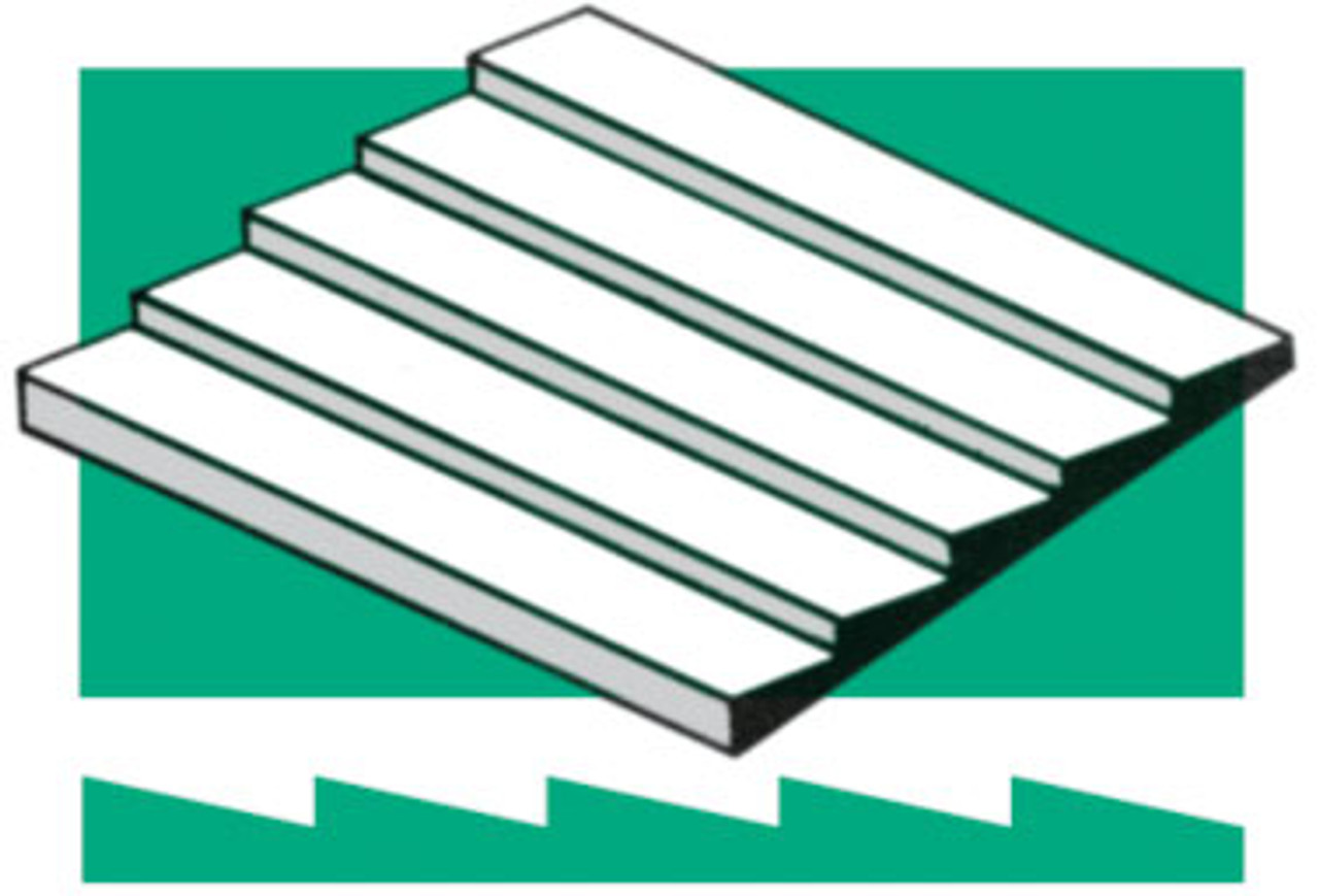 Styrene Siding - Clapboard (6 x 12 x .040&quot; Sheet) -- .080&quot; Spacing