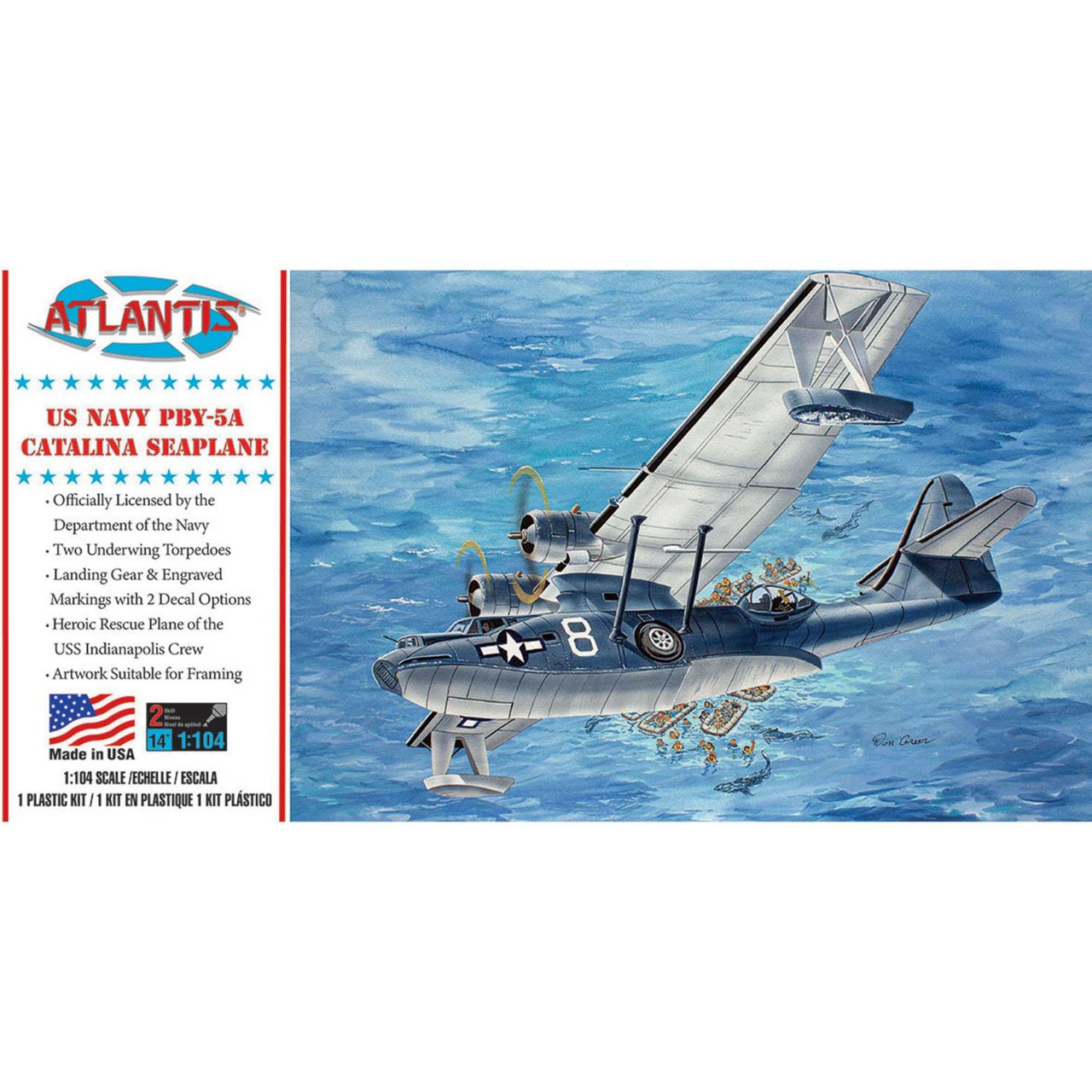 PBY-5A Catalina US Navy Seaplane Model Kit 1/104