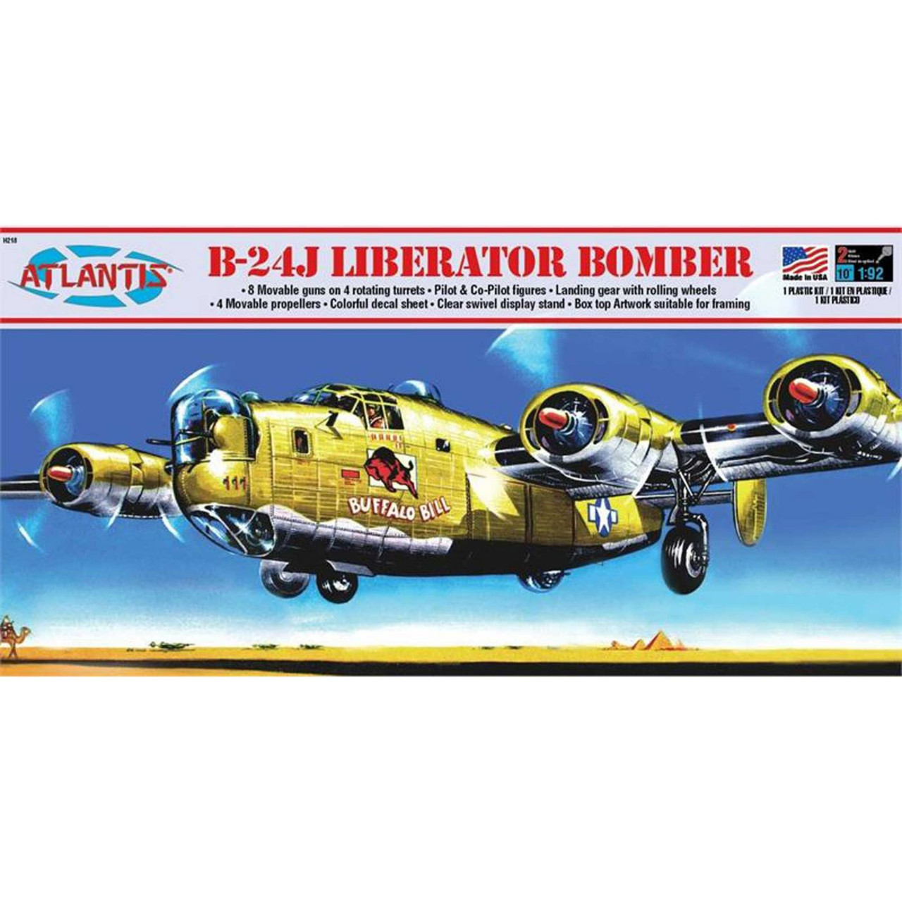 B-24J Liberator Bomber Buffalo Bill Model Kit 1/92