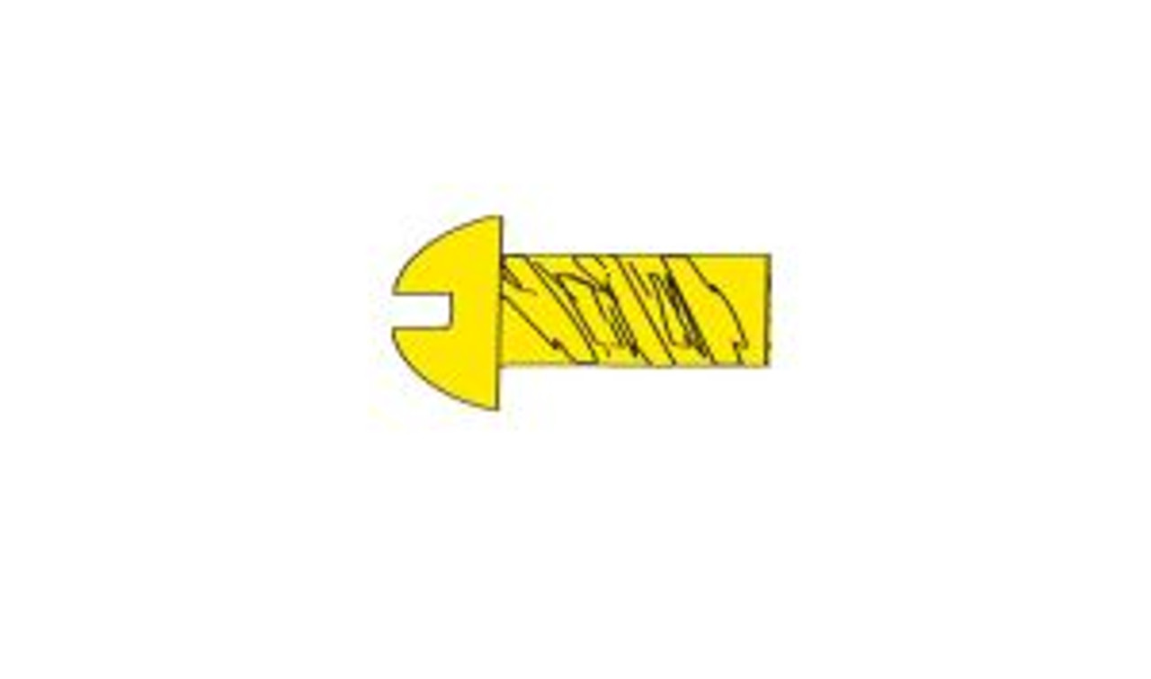 Hob-Bits(R) 00-90 Round Head Screws - Brass, pkg(5) -- 1/4&quot; Long