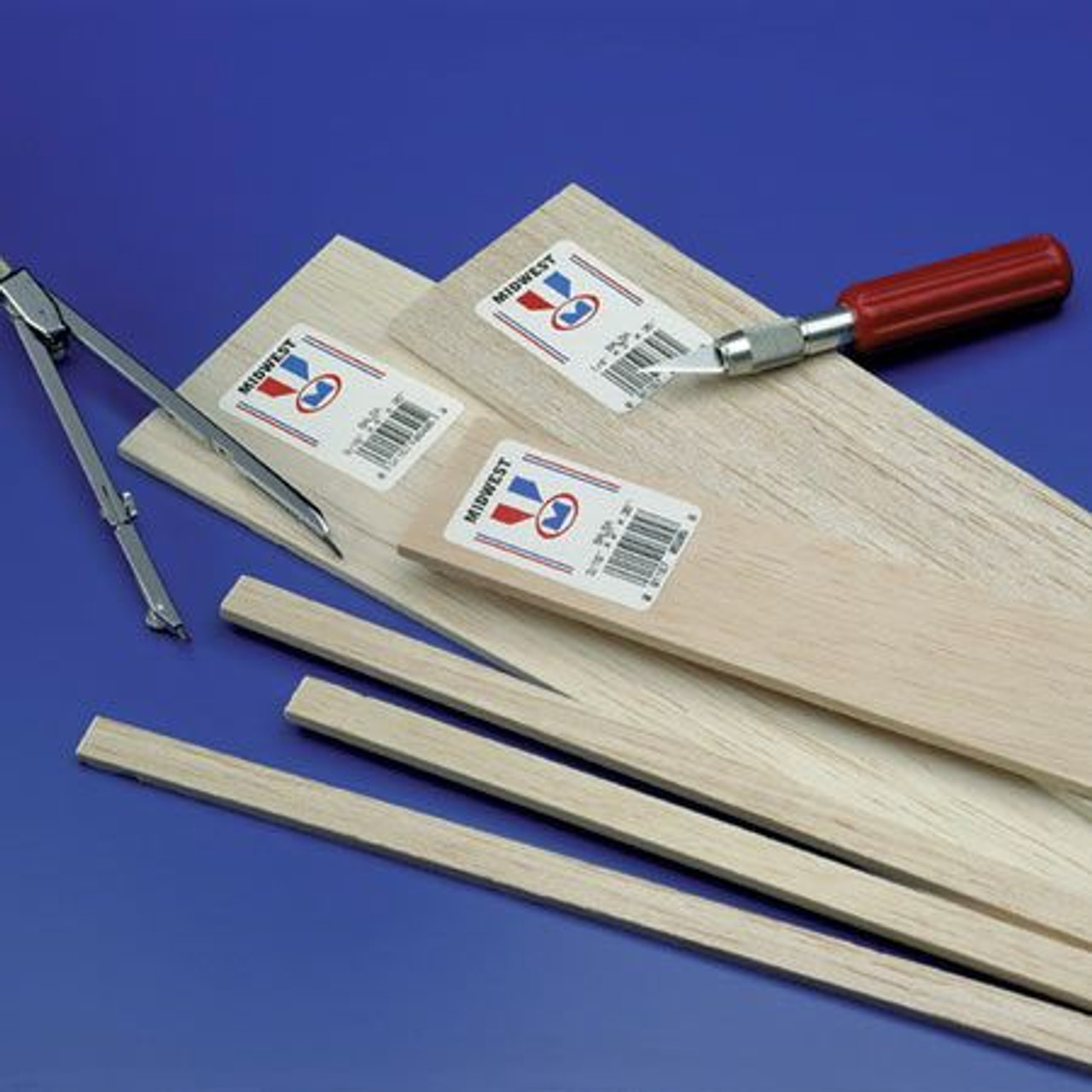 Balsa Strips 3/8 x 3/8 x 36 (12)