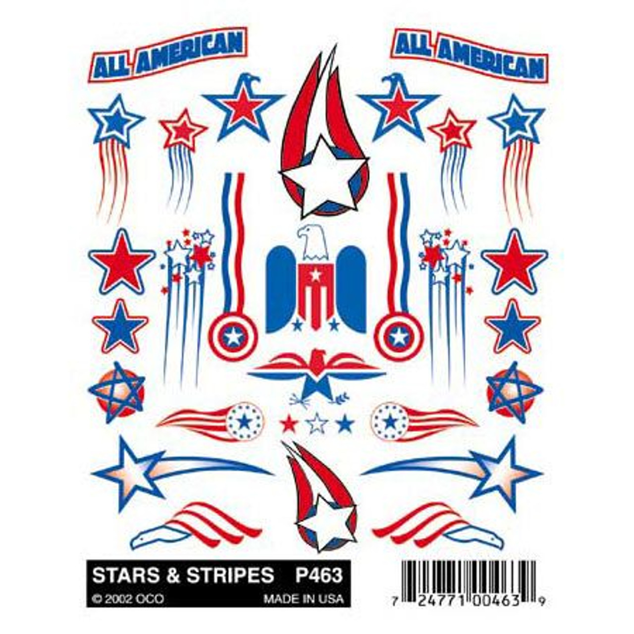 Stick-On Decals, Stars & Stripes