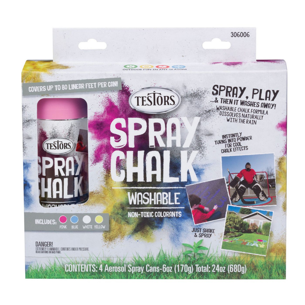 Testors Spray Chalk 4 Color Set