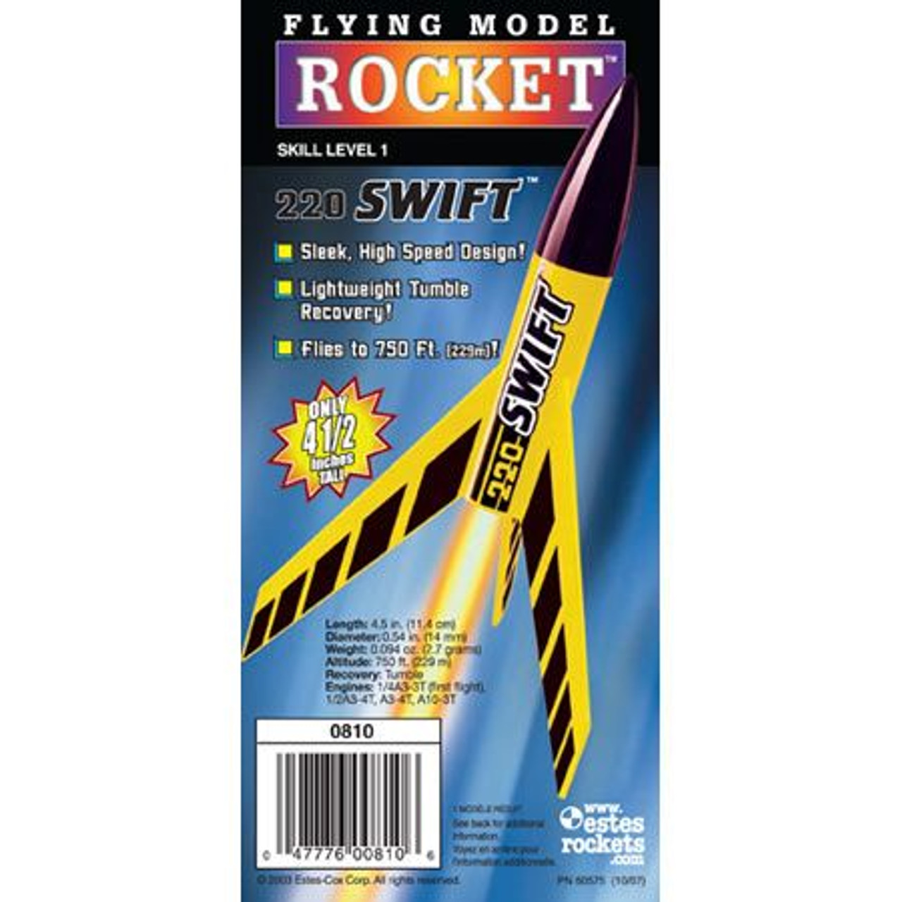 220 Swift Mini Rocket Kit Skill Level 1
