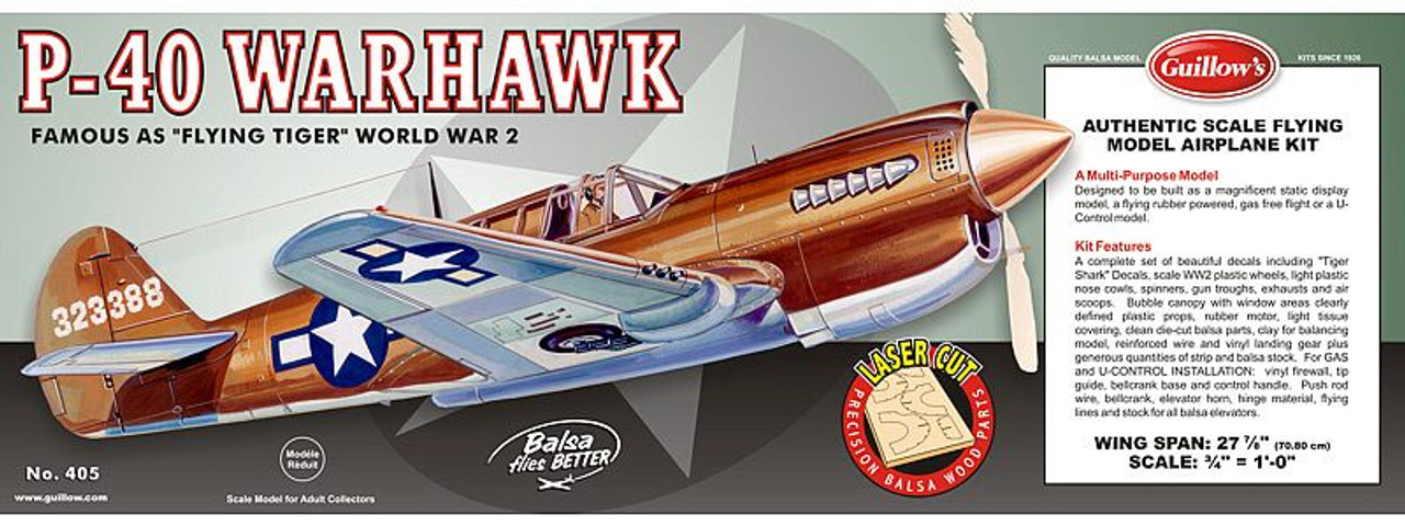 Curtiss P40 Warhawk Laser Cut