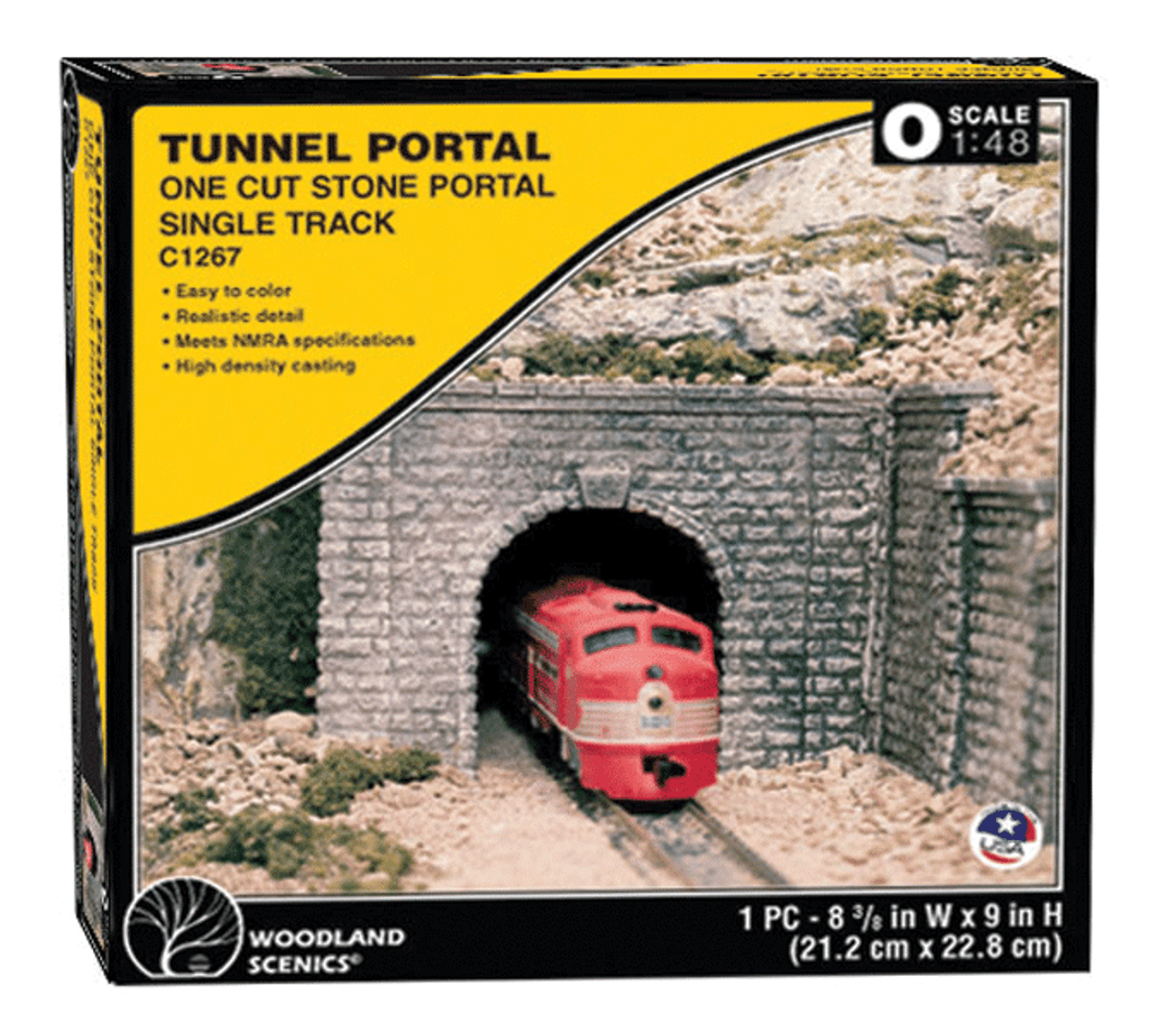 Cut-Stone Tunnel Portal -- 8-3/8 x 9&quot;  21.2 x 22.8cm