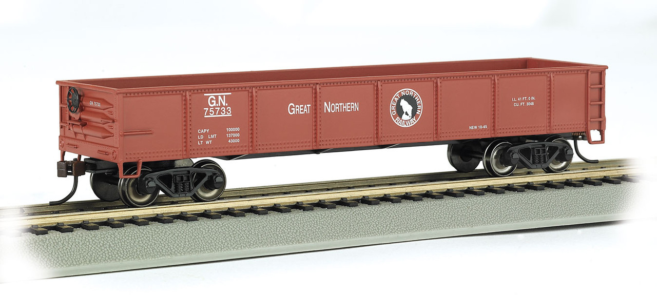 40' Gondola - Ready to Run - Silver Series(R) -- Great Northern #75733 (Boxcar Red, Rocky Silhouette Logo)