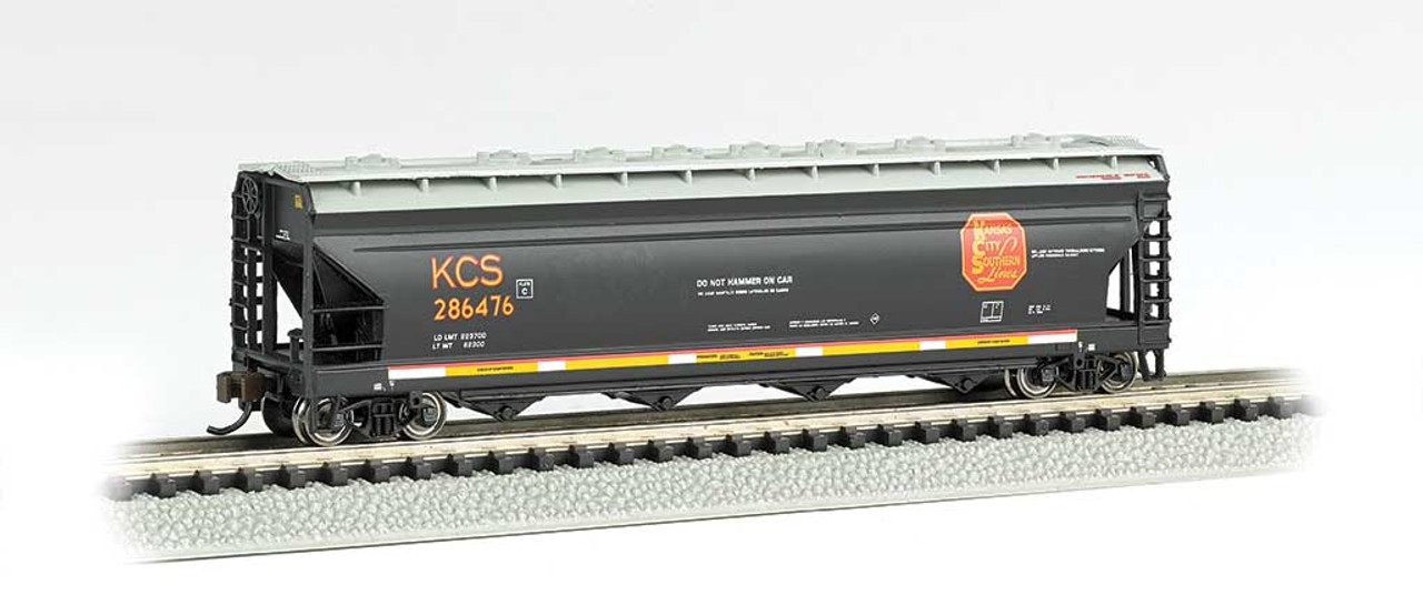 ACF 4-Bay Center-Flow Covered Hopper - Ready to Run - Silver Series(R) -- Kansas City Southern 286476