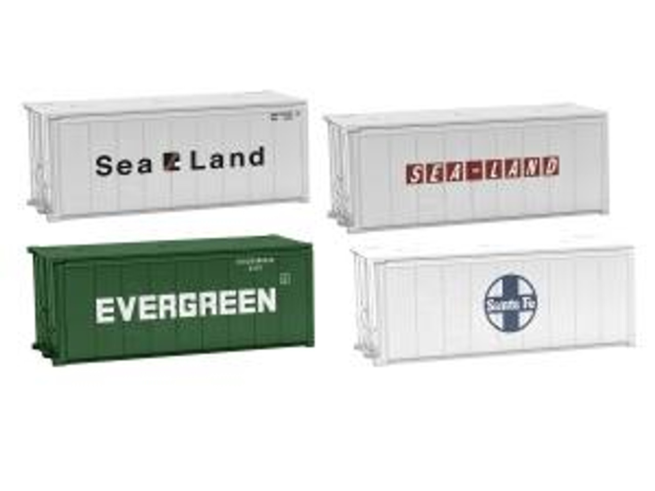20' Shipping Containers 4-Pack Set A