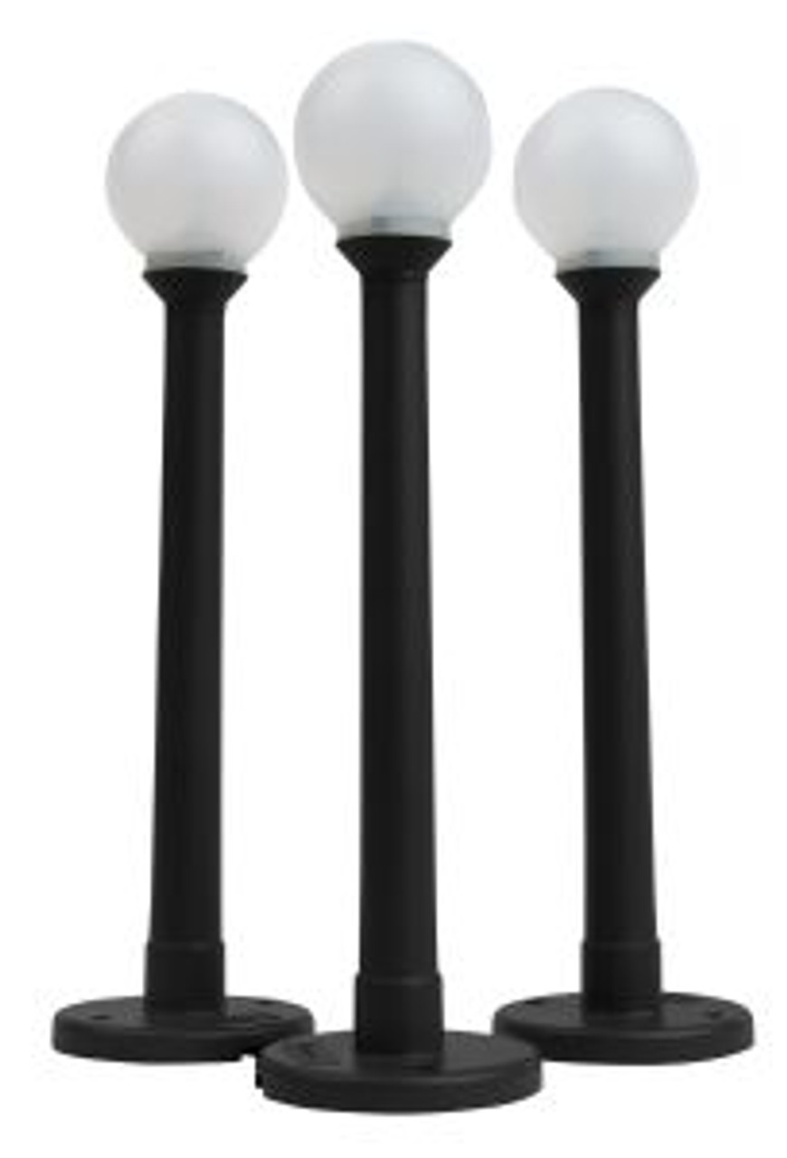 #64 GLOBE STREET LAMP 3PK