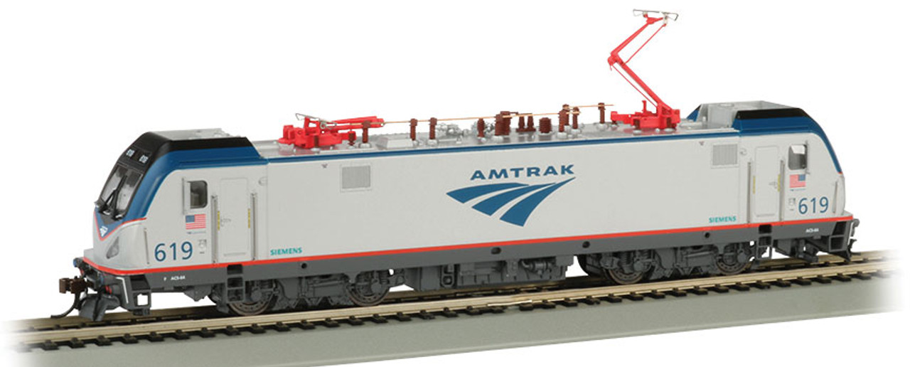 Siemens ACS-64 Electric - DCC and Sound -- Amtrak #619 (silver, blue, red)
