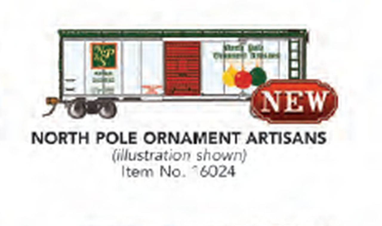 HO 40' PS-1 Boxcar NORTH POLE ORNAMENT ARTISANS