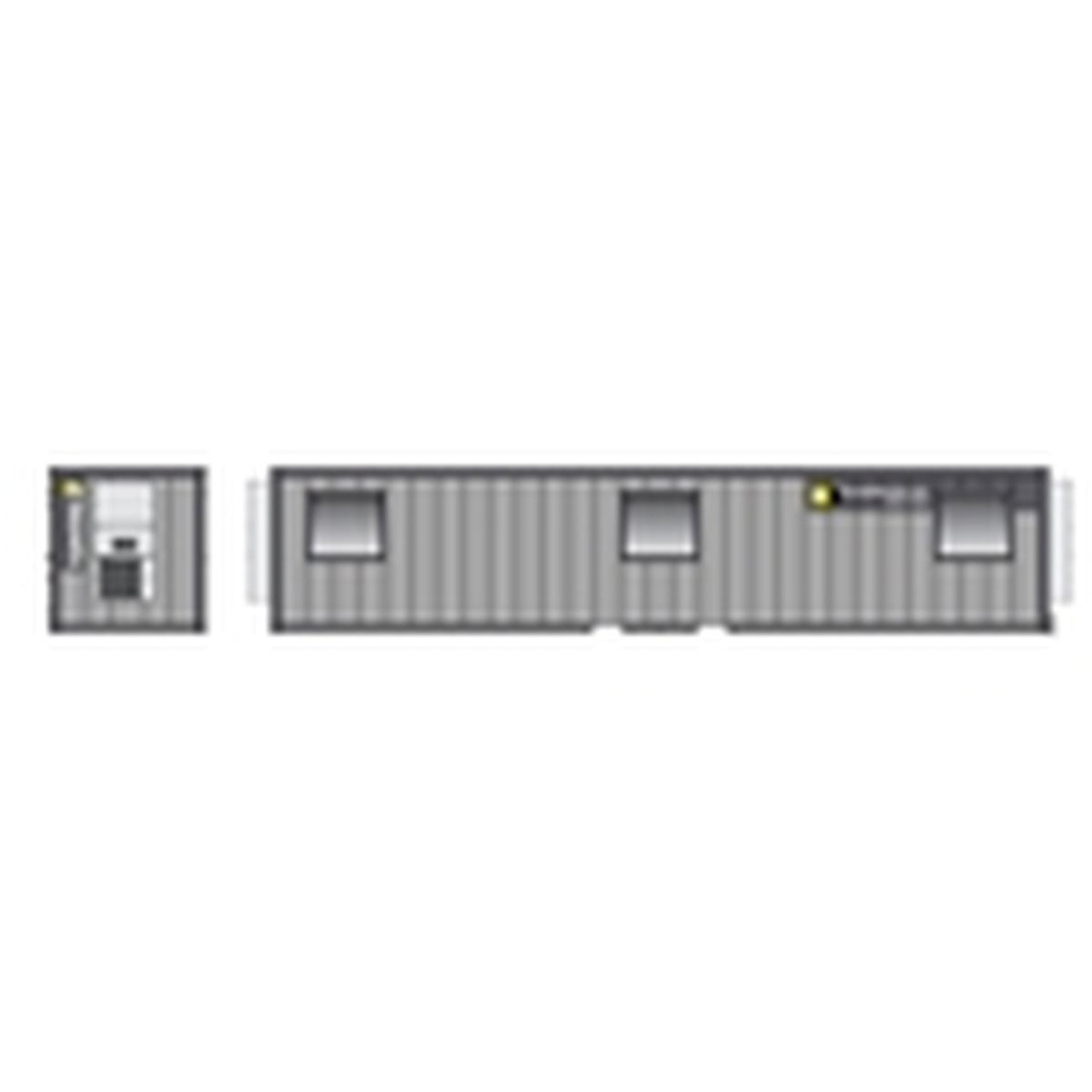 HO Triumph Mobile Office Container Two Tone Gray