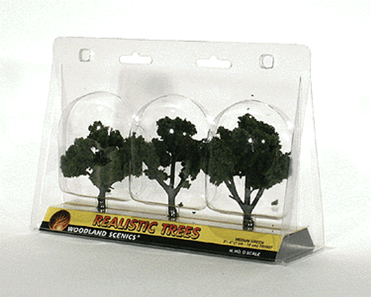 Ready-Made &quot;Realistic Trees&quot; - Deciduous - 3 to 4&quot;  7.6 to 10.2cm pkg(3) -- Medium Green