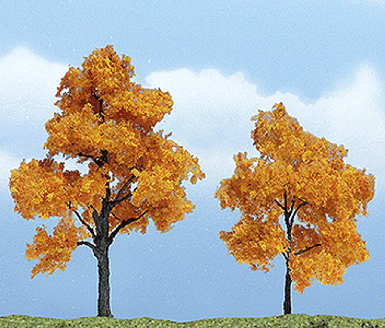 Ready Made Premium Trees(TM) - Deciduous -- Fall Maple - 1 Each: 3-1/4 & 2-1/2&quot;  8.3 & 6.4cm