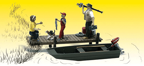 Scenic Accents(R) Figures -- Family Fishing pkg(3)