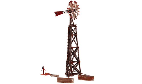 Old Windmill - Built-&-Ready Landmark Structures(R) -- Assembled - 3-3/8 x 2-3/16&quot;  8.57 x 5.55 cm