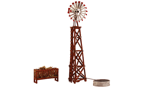 Windmill - Built & Ready Landmark Structures(R) -- Assembled - 3-5/8 x 1-3/4&quot;  9.2 x 4.44 cm